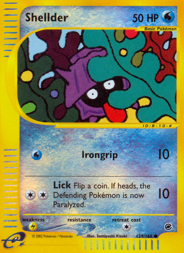 E-Series Expedition Shellder #129/165 reverse holo